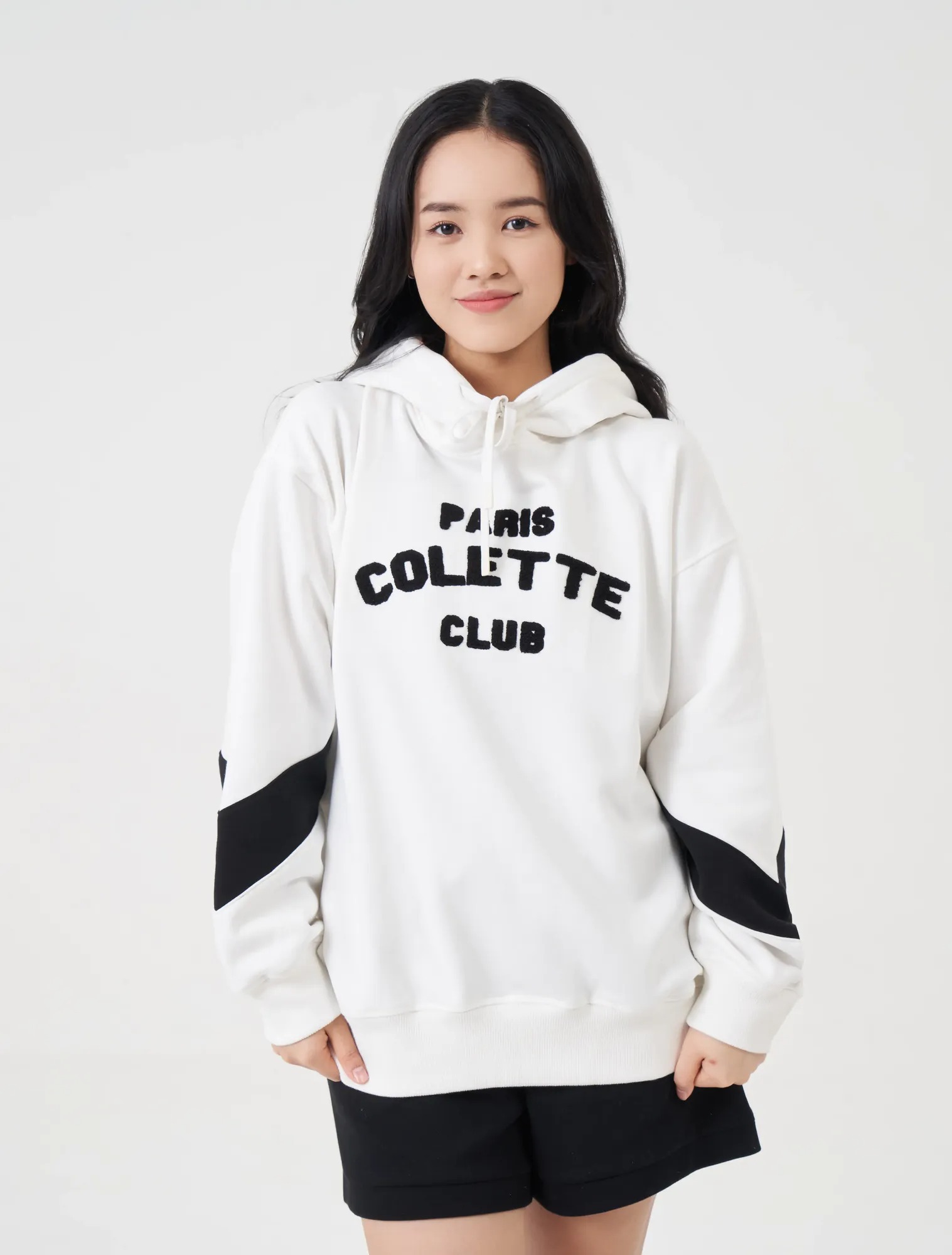 Áo Nỉ Nữ Có Mũ Dáng Relax Họa Tiết Đồ Họa - Ảnh 2